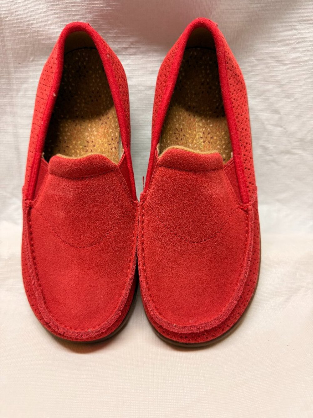 Revitalign Siesta Burst Suede Orthotic Slip-On Loafers - Baked Apple - 6.5